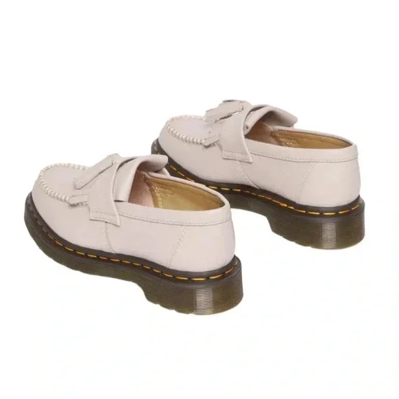 Dr. Martens Adrian Leather Tassle Loafers NWT/NWB | Vintage Taupe - Size 10 - Picture 8 of 14